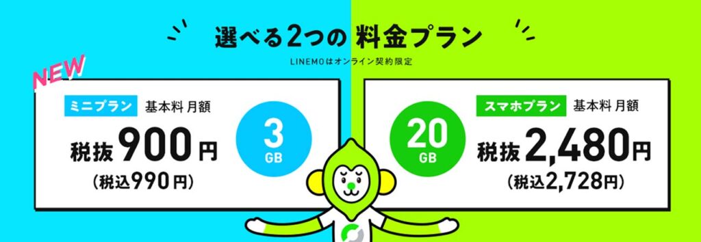 LINEMOの料金プランイメージ